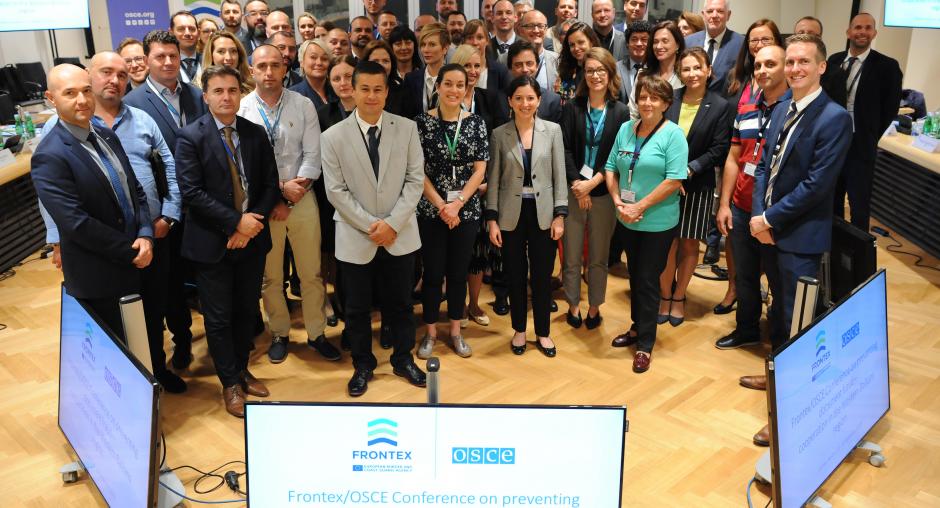Participants at the Frontex/OSCE joint conference for the Western Balkans region on preventing document fraud, Vienna, 11 September 2019. (OSCE) 
